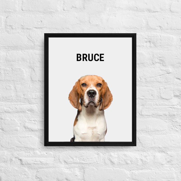 Personalized Beagle Framed Canvas Print